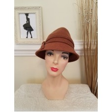 Mujer&apos;s Tan with Brown Trim Betmar 100% Wool Fedora Hat NWT  eb-96692685